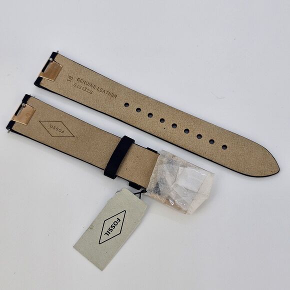 FOSSIL Original Replacement Leather Strap S181328 Watch Band Blue 18MM - Picture 5 of 8